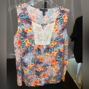 French Laundry Vibrant Floral Tank Top